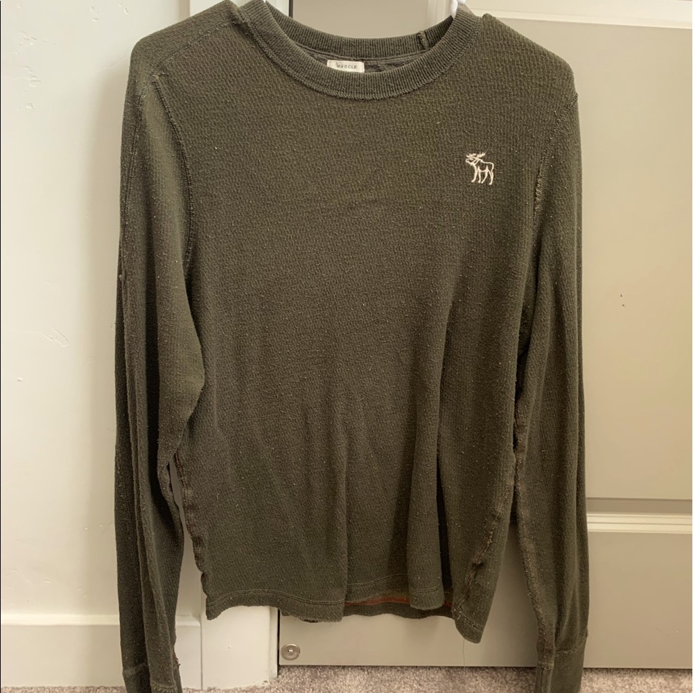 Abercrombie and Fitch, Forest green light sweater.